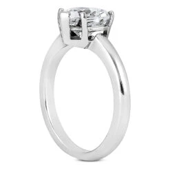 Diamond Platinum Engagement Ring Set 1ct Band: 2.2mm, Eng.: 2.7mm -Its Hot Jewelry Shop diamond platinum engagement ring set 1ct p 34189 additional white