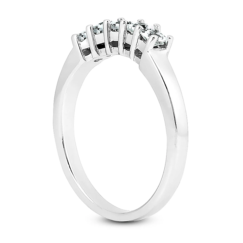 Thin Diamond Platinum Engagement Wedding Ring 0.70ct 2.70mm 4 Thin Diamond Platinum Engagement Wedding Ring 0.70ct 2.70mm - Image 2