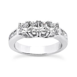 Thin Diamond Platinum Engagement Wedding Ring 0.80ct