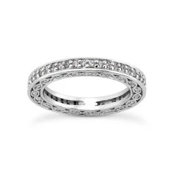 Thin Diamond Platinum Eternity Band 0.63ct 2.4mm