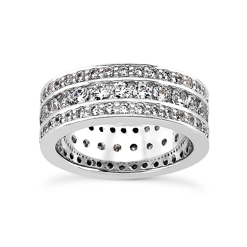 Diamond Platinum Eternity Band 1.90ct 3 Diamond Platinum Eternity Band 1.90ct