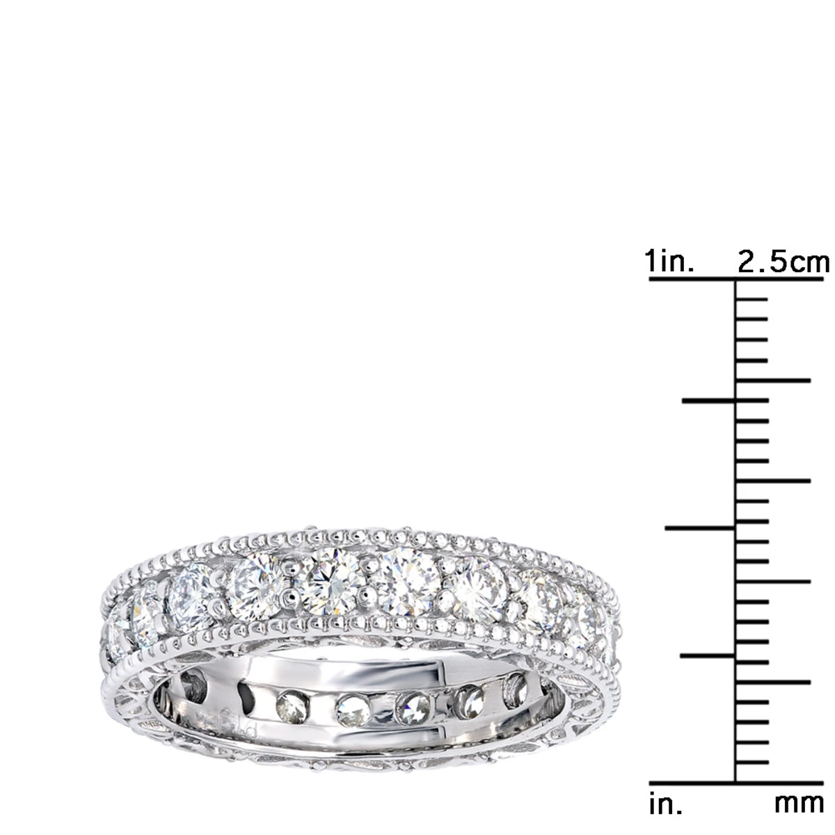 Diamond Platinum Eternity Band 2.40ct 8 Diamond Platinum Eternity Band 2.40ct - Image 6