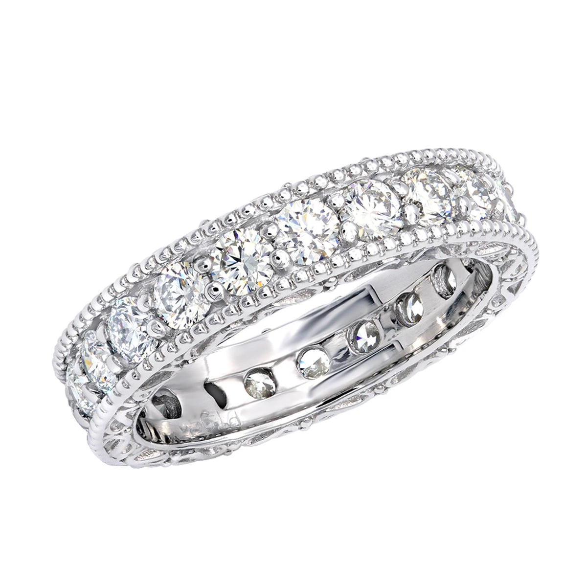 Diamond Platinum Eternity Band 2.40ct 6 Diamond Platinum Eternity Band 2.40ct - Image 4