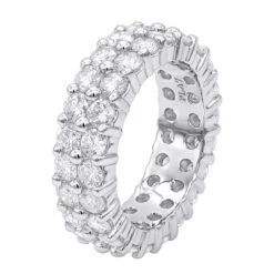 Round Diamond Platinum Eternity Band 4.60ct