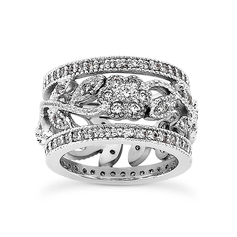 Diamond Platinum Eternity Ring 1.52ct 3 Diamond Platinum Eternity Ring 1.52ct