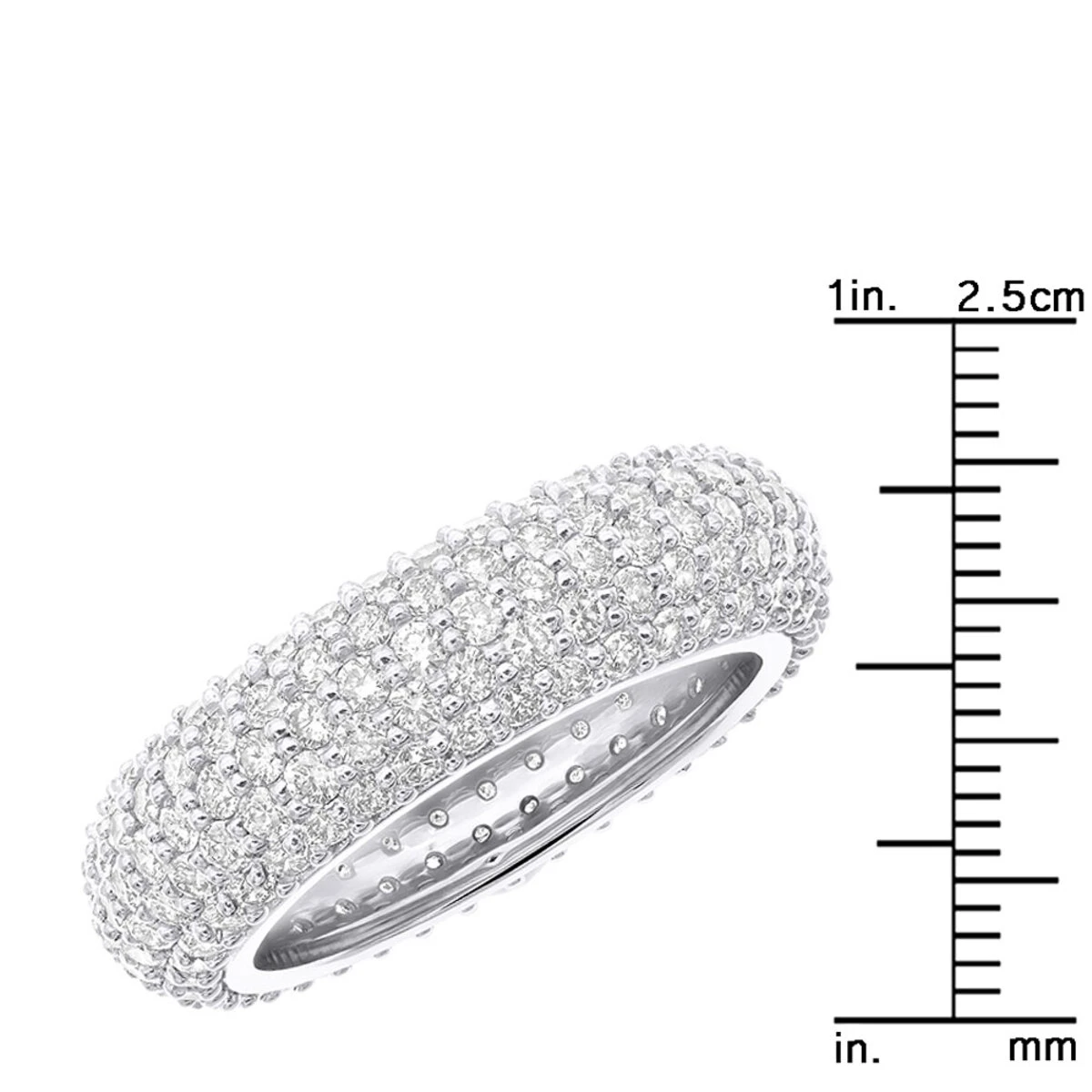 Diamond Platinum Eternity Ring 4.68ct 6 Diamond Platinum Eternity Ring 4.68ct - Image 4