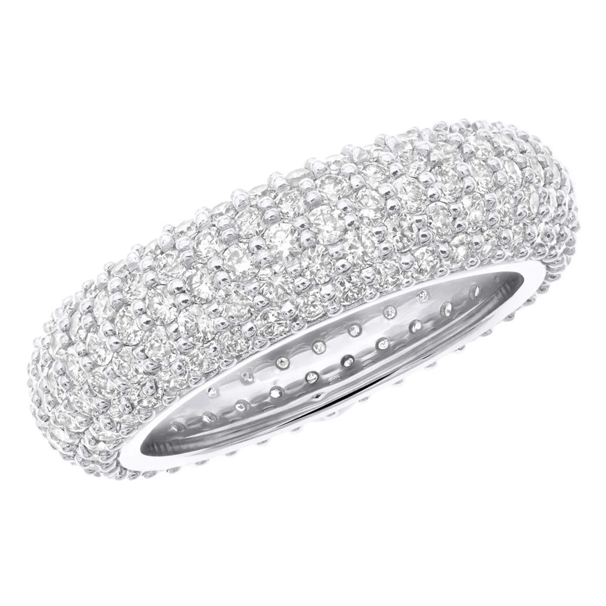 Diamond Platinum Eternity Ring 4.68ct 3 Diamond Platinum Eternity Ring 4.68ct