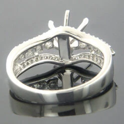18K White Gold Engagement Setting .51ct -Its Hot Jewelry Shop diamond ring settings 18k gold engagement setting 51ct p 6060back