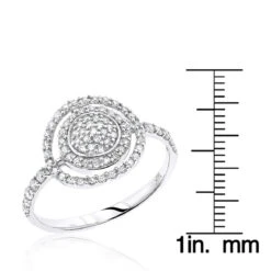 14K White Gold Designer Diamond Circle Ring 0.5 Ctw 13 14K White Gold Designer Diamond Circle Ring 0.5 Ctw -Its Hot Jewelry Shop diamond rings 14k gold designer diamond circle ring 63 p 6509 rulerwh