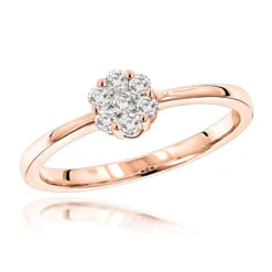 Engagement 14K Yellow Gold Cluster Diamond Promise Ring 22CT -Its Hot Jewelry Shop diamond rings 14k pre set diamond engagement ring 27ct p 6446 ro