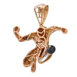 Real White Blue Yellow Diamond Spider-man Pendant 10K Rose Gold 3ct 15 Real White Blue Yellow Diamond Spider-man Pendant 10K Rose Gold 3ct -Its Hot Jewelry Shop diamond spiderman pendant 10k 300ct p 35851 backro