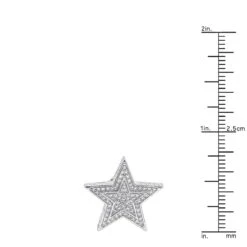 Large Diamond Star Earrings 0.20ct Sterling Silver -Its Hot Jewelry Shop diamond star earrings 020ct sterling silver p 47922 rulerwh