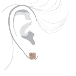 Pave Diamond Stud Earrings Under 300 - 10K White Gold Square Studs 0.33ct -Its Hot Jewelry Shop diamond stud earrings under 300 10k gold studs 029ct bodro