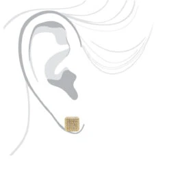 Pave Diamond Stud Earrings Under 300 - 10K White Gold Square Studs 0.33ct -Its Hot Jewelry Shop diamond stud earrings under 300 10k gold studs 029ct bodye