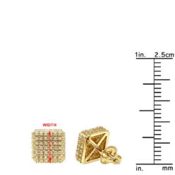 Pave Diamond Stud Earrings Under 300 - 10K White Gold Square Studs 0.33ct -Its Hot Jewelry Shop diamond stud earrings under 300 10k gold studs 029ct rulerye