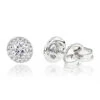 Halo Diamond Studs 14K White Gold Cluster Diamond Stud Earrings .70ct -Its Hot Jewelry Shop diamond studs 14k cluster diamond stud earrings 70ct p 6934 wh