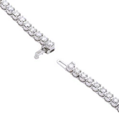 Diamond Tennis Bracelet 5.50ct - 14K White Gold Round Prong -Its Hot Jewelry Shop diamond tennis bracelet 550ct 14k round prong p 22420 backwh