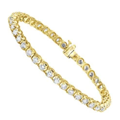 Diamond Tennis Bracelet 5.50ct - 14K White Gold Round Prong -Its Hot Jewelry Shop diamond tennis bracelet 550ct 14k round prong p 22420 ye