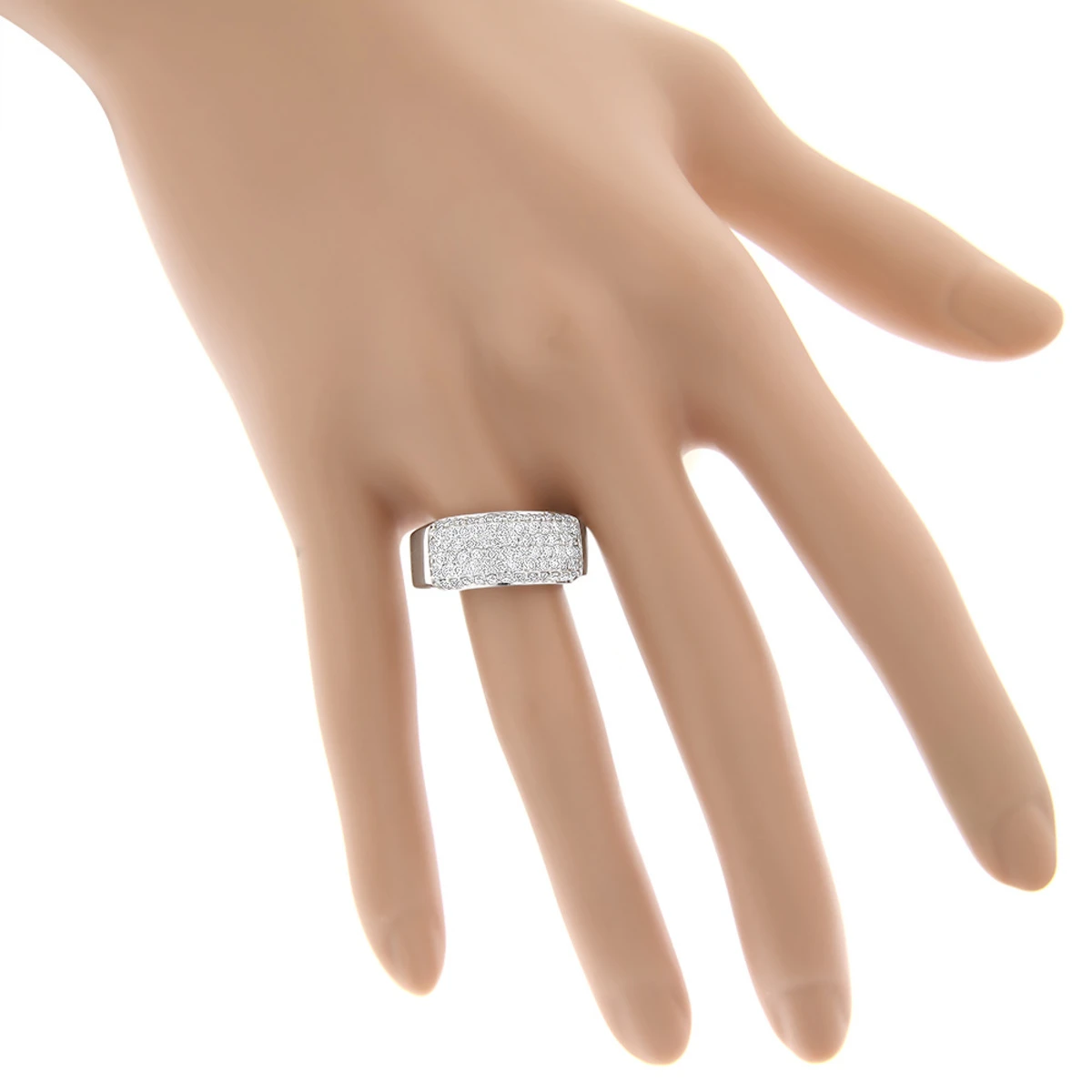 Diamond Wedding Bands 14K White Gold Designer Diamond Band 1.59ct 7 Diamond Wedding Bands 14K White Gold Designer Diamond Band 1.59ct - Image 5