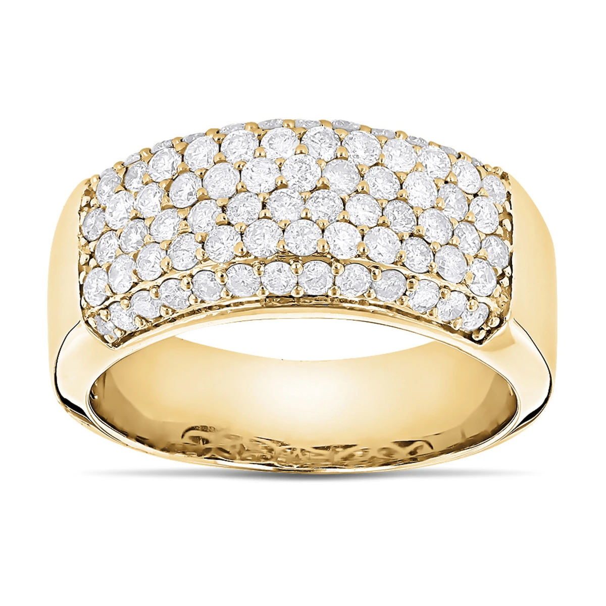 Diamond Wedding Bands 14K White Gold Designer Diamond Band 1.59ct 4 Diamond Wedding Bands 14K White Gold Designer Diamond Band 1.59ct - Image 2