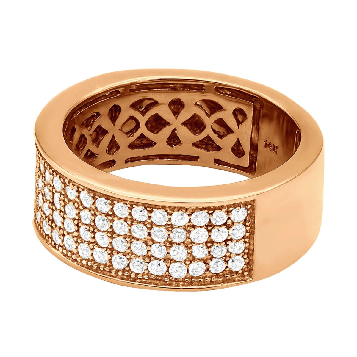 Diamond Wedding Bands 14K Yellow Gold Round Diamond Band 1.21 8 Diamond Wedding Bands 14K Yellow Gold Round Diamond Band 1.21 - Image 6