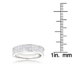 2 Carat Princess Cut Invisible Set Diamond 14K White Gold Wedding Band -Its Hot Jewelry Shop diamond wedding rings 14k diamond wedding band 186 p 7038 rulerwh