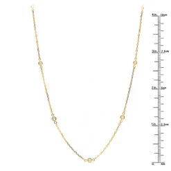 Diamonds By The Yard Ladies Necklace With Diamonds Solid 14K Yellow Gold 0.25ct 13 Diamonds By The Yard Ladies Necklace With Diamonds Solid 14K Yellow Gold 0.25ct -Its Hot Jewelry Shop diamonds by the yard ladies necklace with diamonds solid 14k gold 025ct rulerye