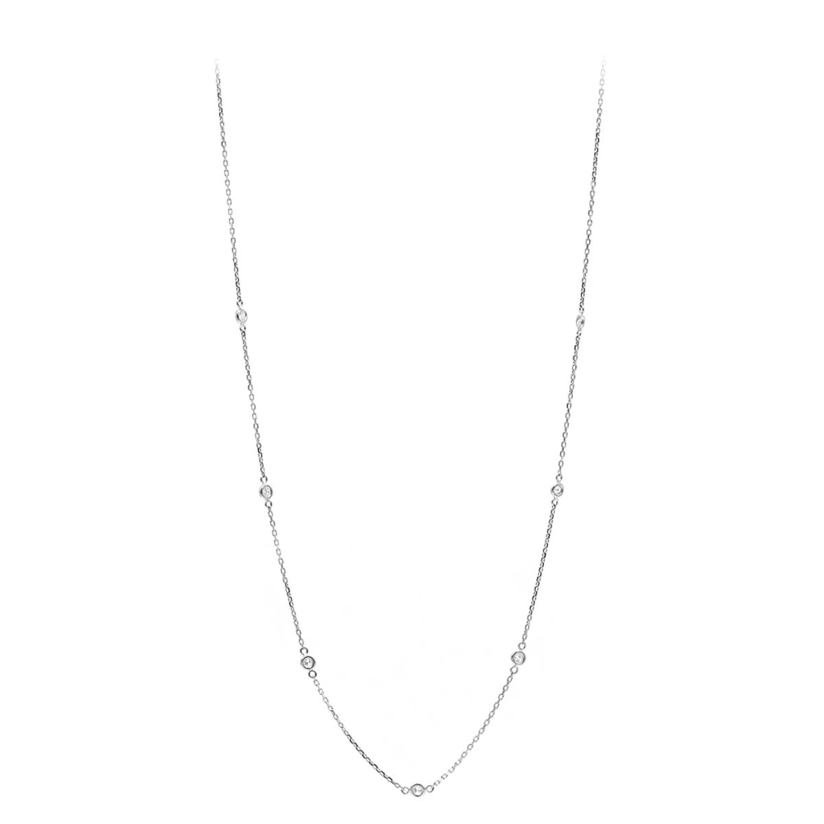 Diamonds By The Yard Ladies Necklace With Diamonds Solid 14K Yellow Gold 0.25ct 4 Diamonds By The Yard Ladies Necklace With Diamonds Solid 14K Yellow Gold 0.25ct - Image 2