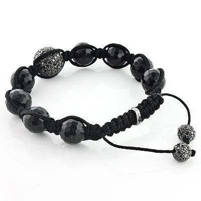 Disco Ball Black Diamond Bracelet 5.50ct 14K Black Plated Gold 4 Disco Ball Black Diamond Bracelet 5.50ct 14K Black Plated Gold - Image 2