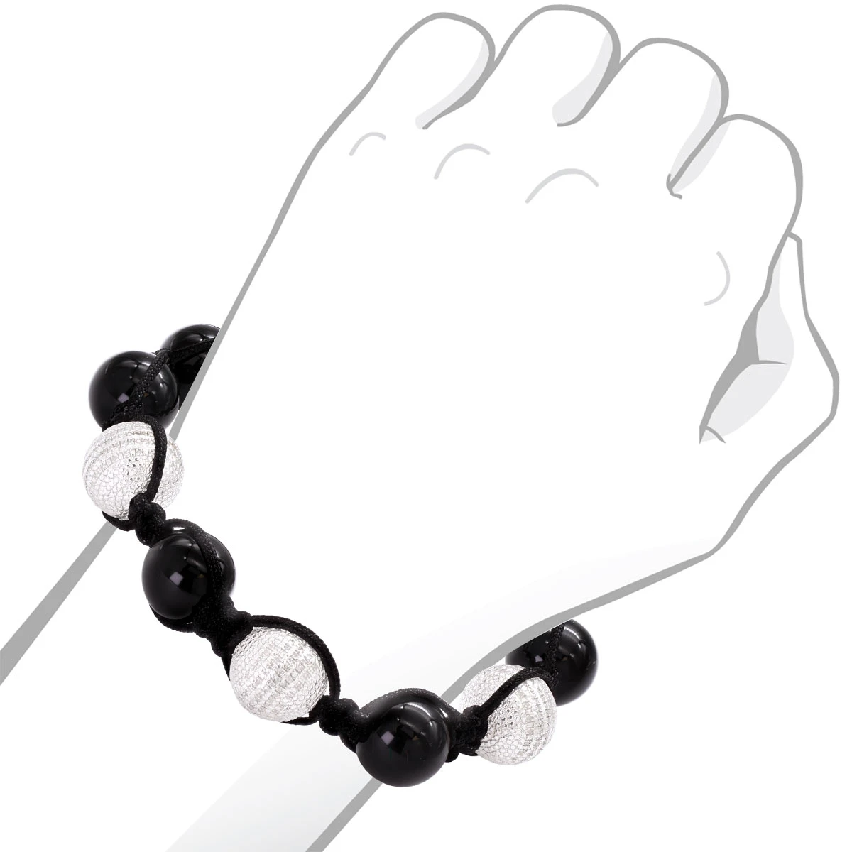 Disco Ball Sterling Silver And Diamond Bracelet For Men And Women 1 Carat 6 Disco Ball Sterling Silver And Diamond Bracelet For Men And Women 1 Carat - Image 4