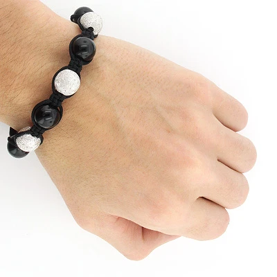 Disco Ball Sterling Silver And Diamond Bracelet For Men And Women 1 Carat 4 Disco Ball Sterling Silver And Diamond Bracelet For Men And Women 1 Carat - Image 2