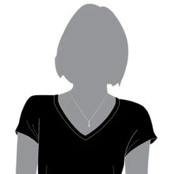 18K White Gold Double Cluster Diamond Pendant 0.49ct By Luccello -Its Hot Jewelry Shop double cluster diamond pendant 049ct 18k luccello jewelry bodwh