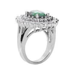 14K White Gold Ladies Gemstone Diamond & Emerald Ring 1.96ctd 3cte 8 14K White Gold Ladies Gemstone Diamond & Emerald Ring 1.96ctd 3cte -Its Hot Jewelry Shop emerald rings ladies gemstone diamond ring 14k 196ctd 3cte p 29334 back white
