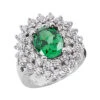 14K White Gold Ladies Gemstone Diamond & Emerald Ring 1.96ctd 3cte -Its Hot Jewelry Shop emerald rings ladies gemstone diamond ring 14k 196ctd 3cte p 29334 white