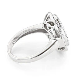 Ladies Cluster Halo Diamond Engagement Ring 2.84ct 14K White Gold -Its Hot Jewelry Shop engagement rings ladies cluster diamond ring 284ct 14k backwh