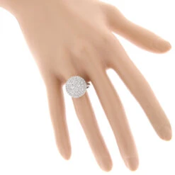 Ladies Cluster Halo Diamond Engagement Ring 2.84ct 14K White Gold -Its Hot Jewelry Shop engagement rings ladies cluster diamond ring 284ct 14k bodwh