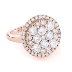 Ladies Cluster Halo Diamond Engagement Ring 2.84ct 14K White Gold -Its Hot Jewelry Shop engagement rings ladies cluster diamond ring 284ct 14k ro