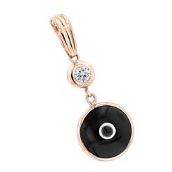 14K White Gold & Diamond Black Evil Eye Pendant 0.10 9 14K White Gold & Diamond Black Evil Eye Pendant 0.10 -Its Hot Jewelry Shop evil eye jewelry 14k diamond evil eye pendant black 10 p 6230 ro