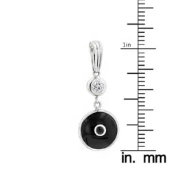 14K White Gold & Diamond Black Evil Eye Pendant 0.10 10 14K White Gold & Diamond Black Evil Eye Pendant 0.10 -Its Hot Jewelry Shop evil eye jewelry 14k diamond evil eye pendant black 10 p 6230 rulerwh