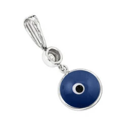 14K White Gold 0.10ct Diamond Blue Evil Eye Pendant 3/8in (10mm) 11 14K White Gold 0.10ct Diamond Blue Evil Eye Pendant 3/8in (10mm) -Its Hot Jewelry Shop evil eye jewelry 14k diamond evil eye pendant blue 10 p 6232 backwh