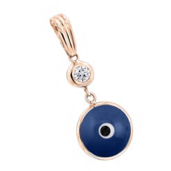 14K White Gold 0.10ct Diamond Blue Evil Eye Pendant 3/8in (10mm) 10 14K White Gold 0.10ct Diamond Blue Evil Eye Pendant 3/8in (10mm) -Its Hot Jewelry Shop evil eye jewelry 14k diamond evil eye pendant blue 10 p 6232 ro