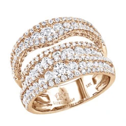 Exquisite 14K White Gold Diamond Cocktail Ring For Women By Luxurman 2.75ct -Its Hot Jewelry Shop exquisite 14k gold diamond cocktail ring for women by luxurman 275ct ro