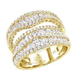 Exquisite 14K White Gold Diamond Cocktail Ring For Women By Luxurman 2.75ct -Its Hot Jewelry Shop exquisite 14k gold diamond cocktail ring for women by luxurman 275ct ye