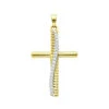 Fancy 14K Yellow Gold Diamond Cross Pendant For Women 0.15ct By Luxurman 1 Fancy 14K Yellow Gold Diamond Cross Pendant For Women 0.15ct By Luxurman -Its Hot Jewelry Shop fancy 14k gold diamond cross pendant for women 015ct by luxurman mainye