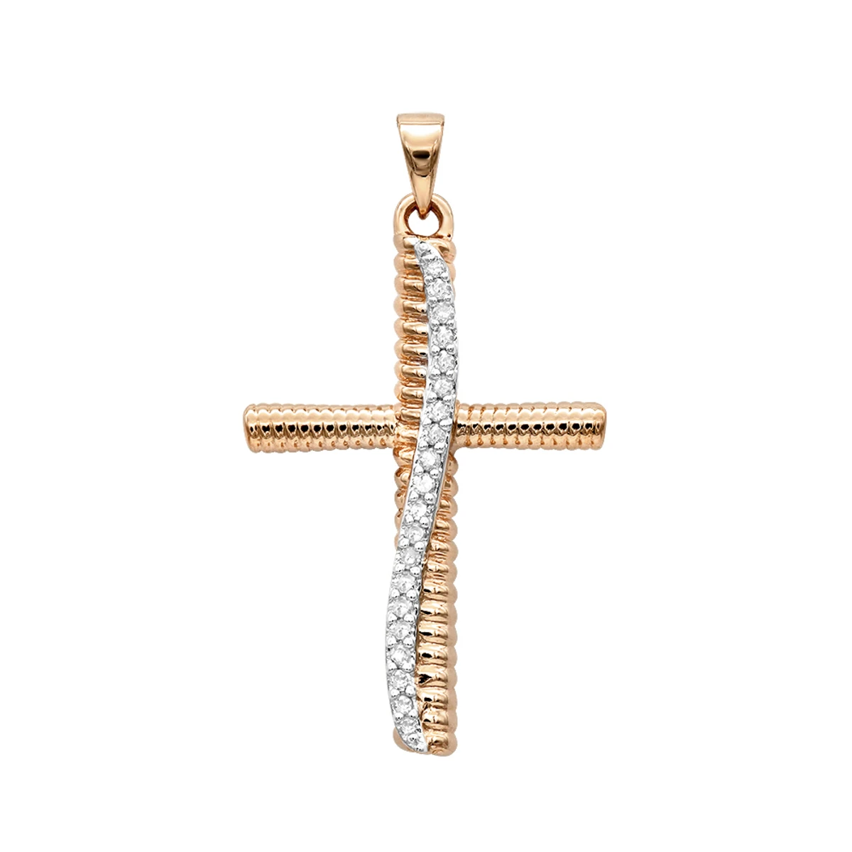 Fancy 14K Yellow Gold Diamond Cross Pendant For Women 0.15ct By Luxurman 5 Fancy 14K Yellow Gold Diamond Cross Pendant For Women 0.15ct By Luxurman - Image 3