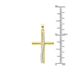 Fancy 14K Yellow Gold Diamond Cross Pendant For Women 0.15ct By Luxurman 13 Fancy 14K Yellow Gold Diamond Cross Pendant For Women 0.15ct By Luxurman -Its Hot Jewelry Shop fancy 14k gold diamond cross pendant for women 015ct by luxurman rulerye