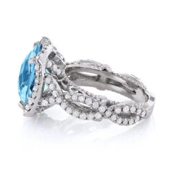 Blue Topaz Diamond Cocktail Ring 11ct 6 Blue Topaz Diamond Cocktail Ring 11ct -Its Hot Jewelry Shop fine gemstone jewelry blue topaz diamond cocktail ring 11ct 2