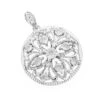 Ladies Diamond Medallion Flower Pendant 0.12ct 10K White Gold 1 Ladies Diamond Medallion Flower Pendant 0.12ct 10K White Gold -Its Hot Jewelry Shop flower jewelry ladies diamond medallion pendant 012ct 10k wh