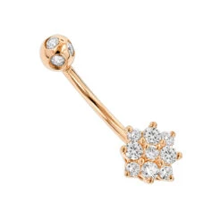 Flower Shaped 14K White Gold Diamond Navel Ring 0.55ct 9 Flower Shaped 14K White Gold Diamond Navel Ring 0.55ct -Its Hot Jewelry Shop flower shaped 14k gold diamond navel ring 055ct p 5873 ro