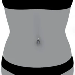 Gemstone Body Jewelry 14K White Gold Dangling Belly Button Ring 0.4ct Tanzanites -Its Hot Jewelry Shop gemstone body jewelry 14k gold dangling belly button ring 04ct tanzanites 000966 body white